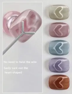 Love Cat Eye Y-shape Clip 磁石 ジェルネイル