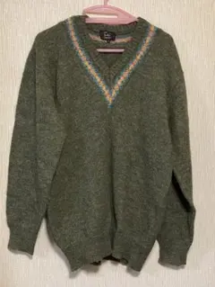 Beverly Hills Vネックセーター L オリーブグリーン