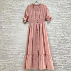 訳ありセール❣️ ナイスクラップ　ピンク✨ドットワンピース　キャミ　レトロ