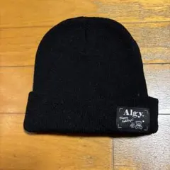 Algy 黒 折り返しニット帽
