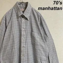 manhattan マンハッタン 70's BDシャツ チェック ヴィンテージ