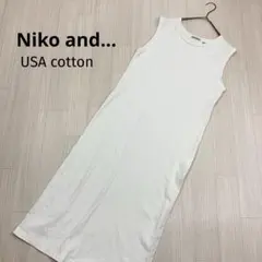Niko and… ニコアンド ノースリーブ カットソー ワンピース スリッド
