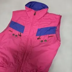 子供用　スキーウェア ジャンプスーツ つなぎ　レトロデザイン150cm ピンク