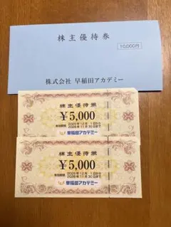 早稲田アカデミー　株主優待券　早稲アカ　1万円分
