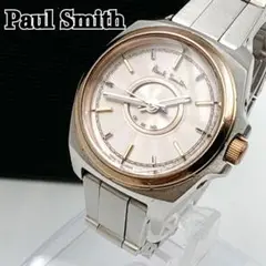 美品✨ ポールスミス　電波ソーラー　クローズドアイズ　ギョーシェ　ピンクゴールド