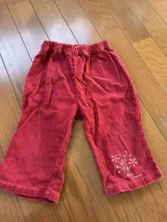 KUMIKYOKU 赤 コーデュロイ パンツ BL