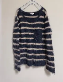 シャギーニット ネイビー