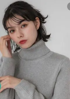 coca 極厚タートルニット　Mサイズ ライトグレー♡大人気カラー店舗で本日購入