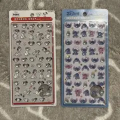 【正規品★レア】ボンボンドロップシールmini　スティッチ、101匹わんちゃん