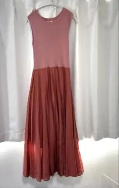 ☆完売☆スナイデルノースリーブ リブニット×シアースカート ドッキングワンピース