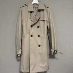 【洋服の青山】オフィス ベージュ トレンチコート ダブルブレスト
