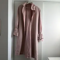 GU ピンク ロングトレンチコート