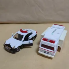 パトカーと救急車のミニカーセット