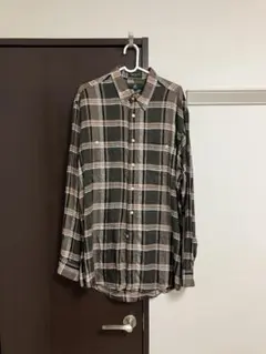 clubroom リネン100 チェックシャツ