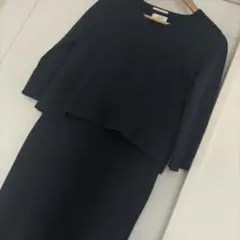 ALPHACUBIC ニットワンピース　ネイビー