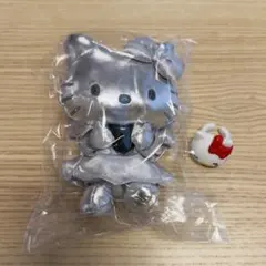 ハローキティ 合皮マスコットチャーム シルバー リング