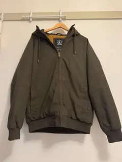 【美品】VOLCOM ボルコム 厚手 フーデッドジャケット グリーン US:Mのサムネイル