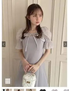 GRL グレイル パールボレロ×キャミワンピースセットアップ[ask138]