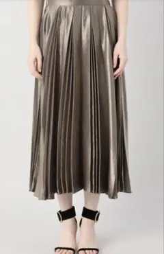 Spick & Span サテンプリーツスカート