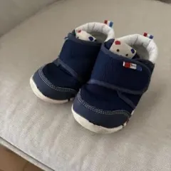 ホットビスケッツ　ネイビー ベビーシューズ 13.5cm マジックテープ