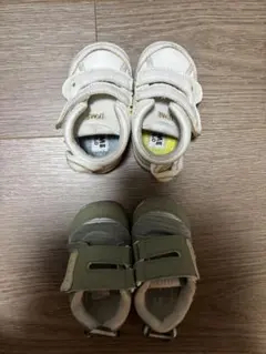 ベビーシューズ 12.5cm ホワイト グリーン