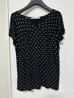 イエナ　パフスリーブ　Tシャツ　カットソー　水玉模様のフリル袖トップス