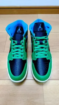 美品　NIKE　 エアジョーダン1 ミッド　ラッキー グリーン　28.5cm