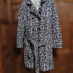 DoCLASSEドゥグラッセトレンチコート 黒白パターンアウター