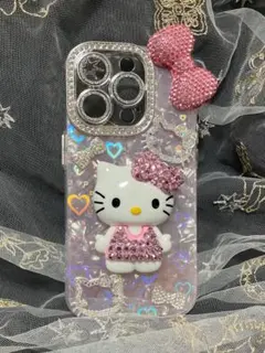 土日値下げ　ハローキティ　iPhone15pro 携帯ケース　ピンク　Y2K