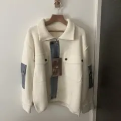 【未使用品】アビトーキョー　デニムドッキングニットジャケットのサムネイル