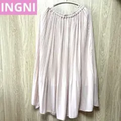 INGNI プリーツロングスカート パステルピンク サイズM