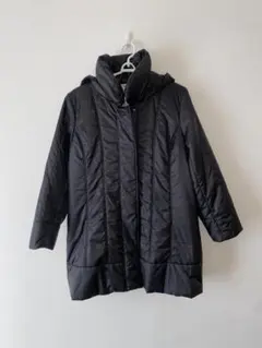 【オルベーラ】ブラック ダウンジャケット フード付き サイズLL