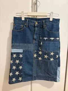 HYSTERIC GLAMOUR パッチワークデニムスカートのサムネイル