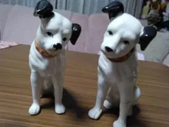 ビクター犬 ニッパー君 置物 陶器 昭和レトロのサムネイル