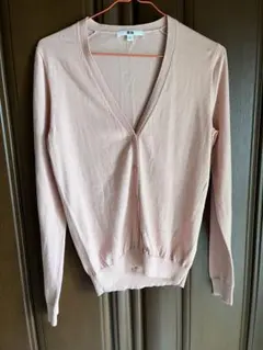 UNIQLO ピンク Vネック カーディガン 長袖