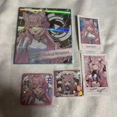 博衣こより　色紙　チェキ風カード　缶バッジセット　ホロライブエキスポ