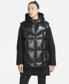 新品NIKE NSWナイキ　サーマフィットシティ　ダウンベストXL黒のサムネイル