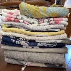 古バスタオル・古フェイスタオル　介護・ペット用中古タオル15枚