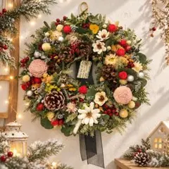 2026年最新】クリスマスリース 玄関 リースの人気アイテム - メルカリ