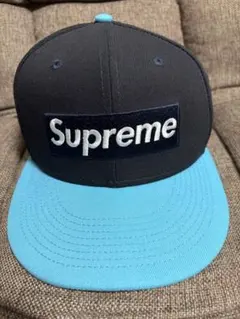 Supreme 2-Tone Box logo New Era 7 3/4 青