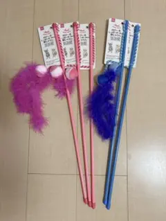 DAISO のび〜るしっぽ＆ボール付き猫じゃらし 5本セットのサムネイル