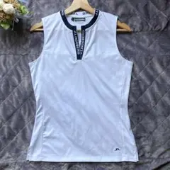 J.LINDEBERG スキッパー S ノースリーブ ゴルフ シャツ 白