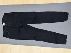 【AZUL】ブラックスキニーデニム XL ダメージ加工