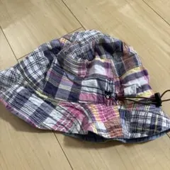 ミキハウス ダブルB チェック柄 ハット 帽子