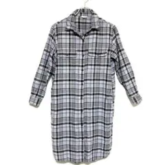 スタディオクリップ　リネンチェック　シャツ　ワンピース　現品限り　アンサンブル