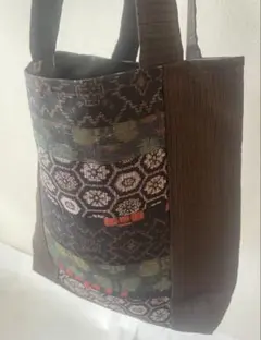 【 一点物】和柄パッチワークトートバッグ