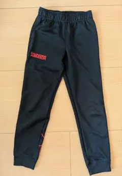 アンダーアーマー キッズ ジョガーパンツ 130cm 黒 ロゴ刺繍 YSM