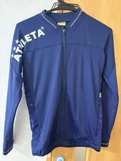 アスレタ ネイビー ジップアップジャージとトップスのセット　150
