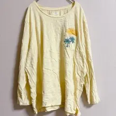 OLD NAVY イエロー ポケット付き 長袖 Tシャツ 【3L】のサムネイル