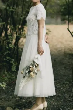 【値下げしました】ウェディングドレス　セパレートドレス